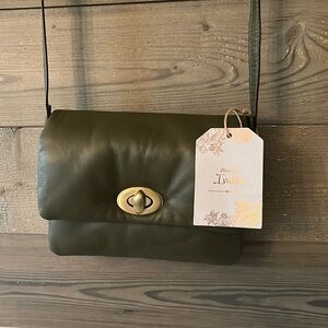 Maison d’Amelie Paris NWT Olive green crossbody Super Soft!!